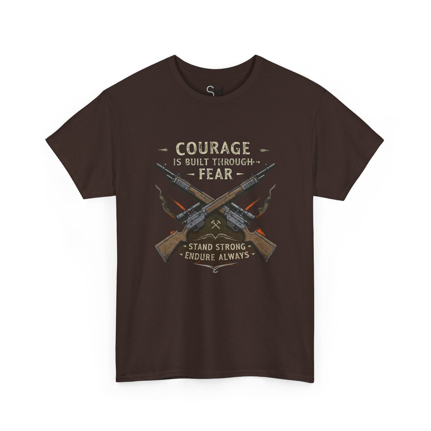 Courage is built through fear Unisex Heavy Cotton Tee