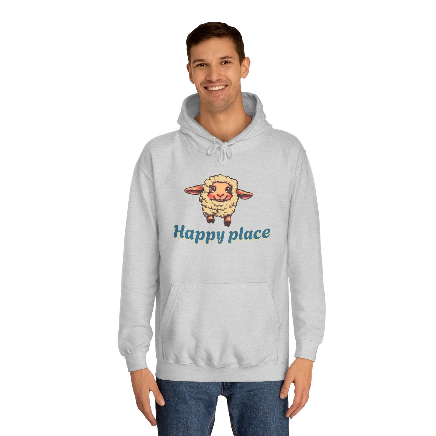 Korea -  Happy place Unisex College Hoodie  - StyleMZ