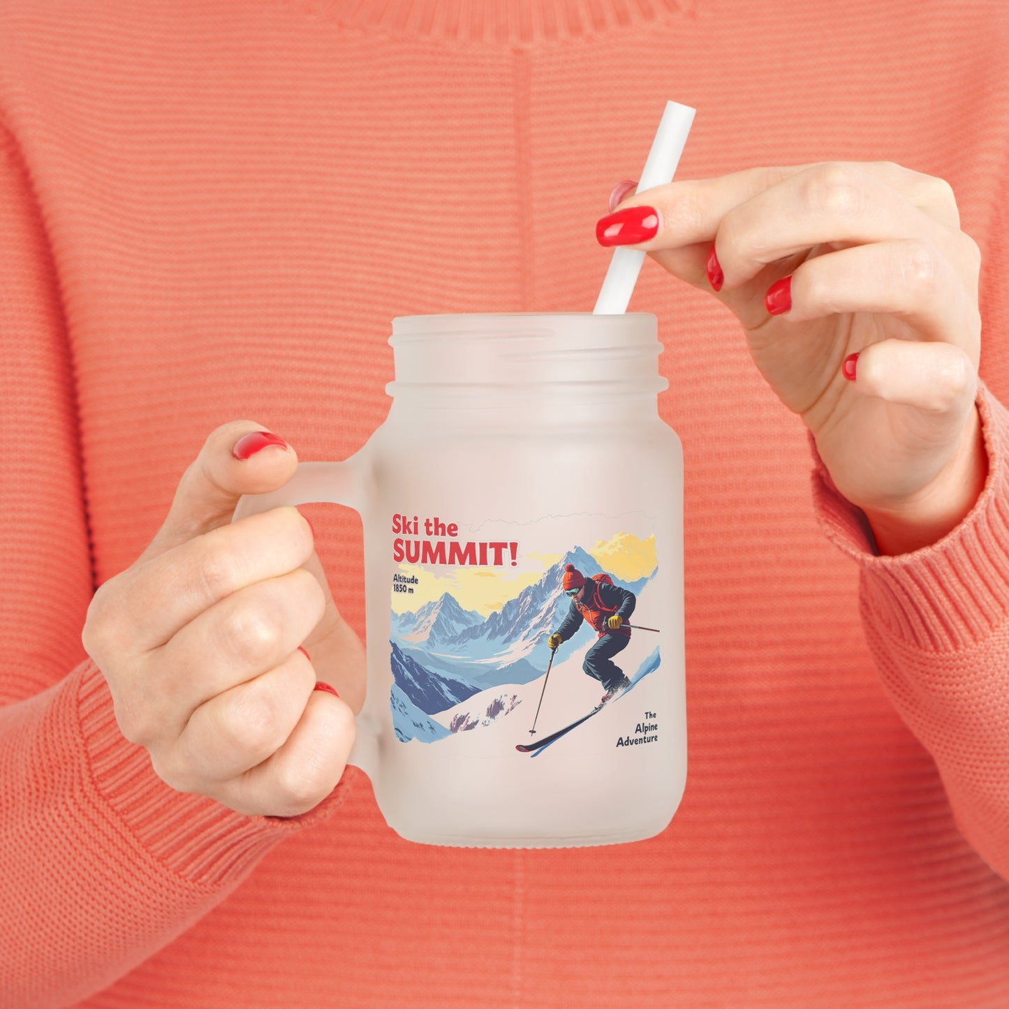 Ski the summit Mason Jar - StyleMZ - Stylemz