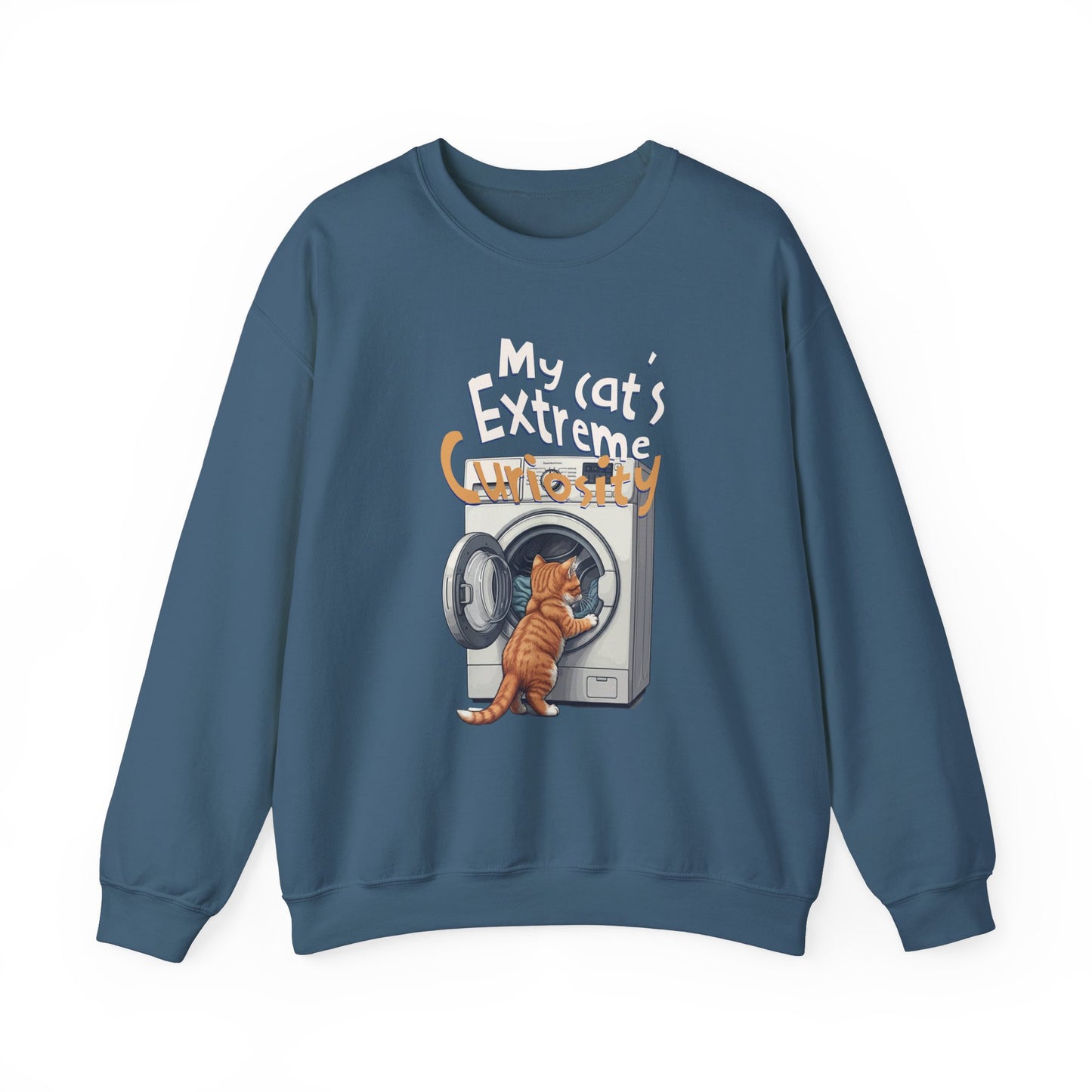 My cat's extreme curiosity Unisex Heavy Blend™ Crewneck Sweatshirt - StyleMZ - Stylemz