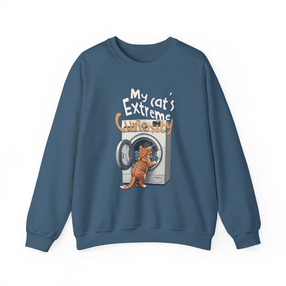 My cat's extreme curiosity Unisex Heavy Blend™ Crewneck Sweatshirt - StyleMZ - Stylemz