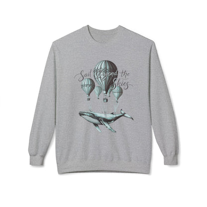 Korea -  Sail Beyond the Skies Unisex Midweight Softstyle Fleece Crewneck Sweatshirt  - StyleMZ