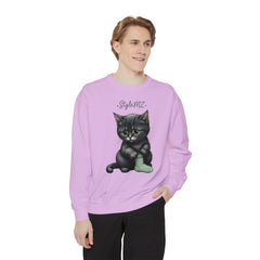 Korea -  Kittt's cozy moment Unisex Garment-Dyed Sweatshirt  - StyleMZ