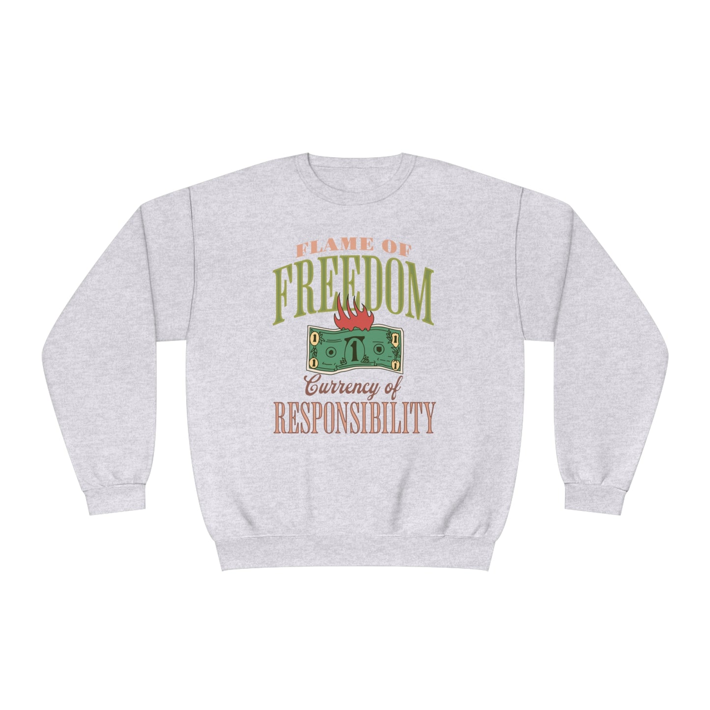 Korea -  Currency of freedom Unisex NuBlend® Crewneck Sweatshirt  - StyleMZ