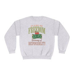 Korea -  Currency of freedom Unisex NuBlend® Crewneck Sweatshirt  - StyleMZ