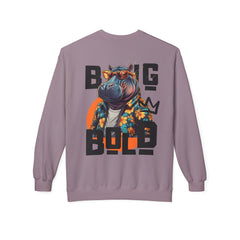 Korea -  Big Bold Unisex Midweight Softstyle Fleece Crewneck Sweatshirt  - StyleMZ