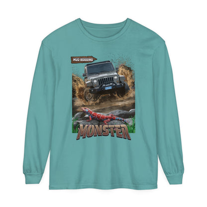 Monster car Unisex Garment-dyed Long Sleeve T-Shirt - StyleMZ