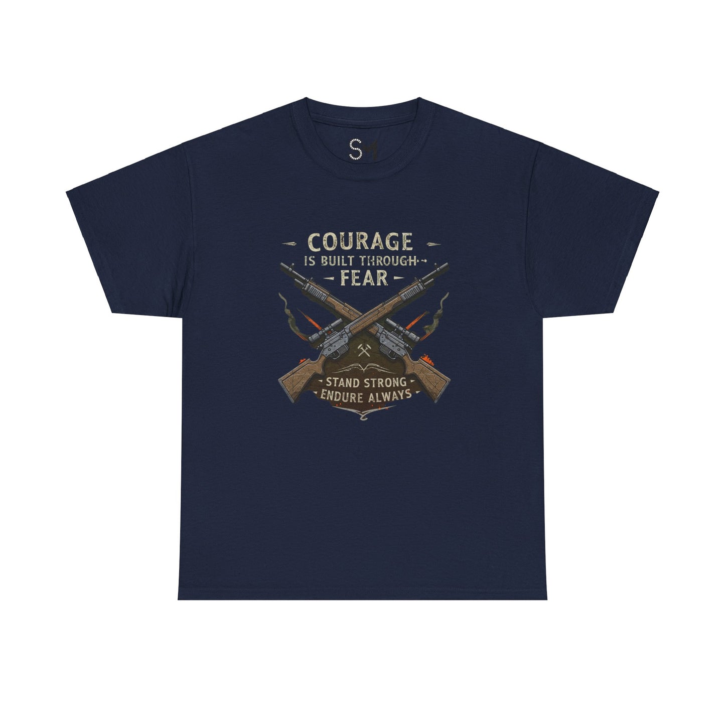 Courage is built through fear Unisex Heavy Cotton Tee