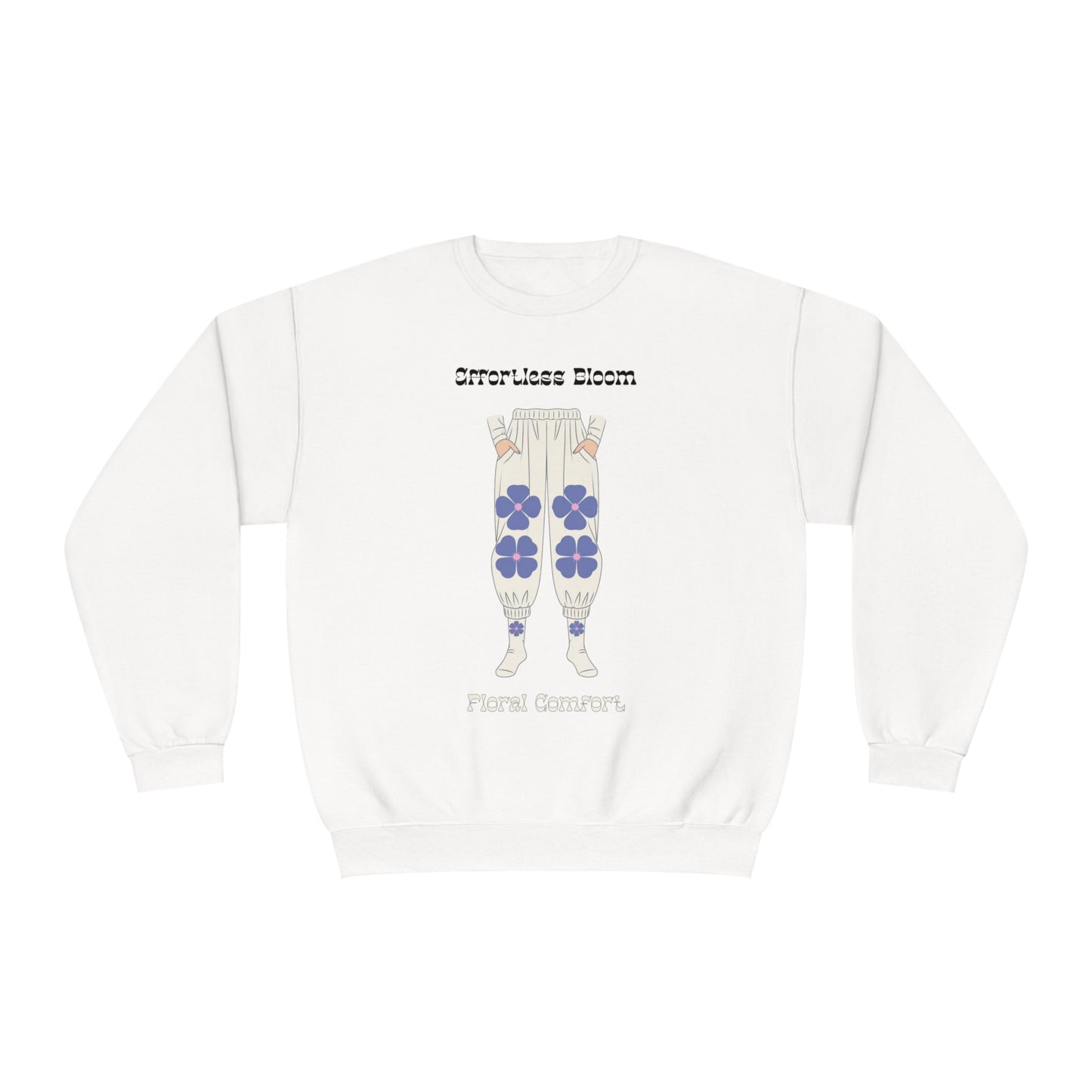 Korea -  Effortless Bloom Unisex NuBlend® Crewneck Sweatshirt  - StyleMZ