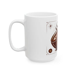 Coffee hot brew Ceramic Mug, (11oz, 15oz) - StyleMZ