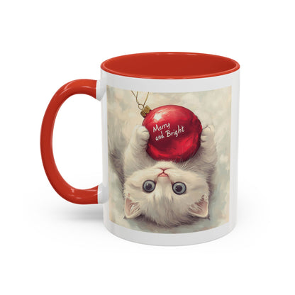 Merry and bright Accent Coffee Mug (11, 15oz) - StyleMZ