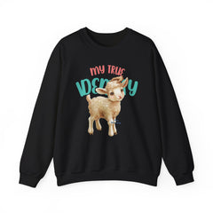 StyleMZ - Sudadera unisex de cuello redondo de mezcla pesada I'm a baby lamb - StyleMZ 