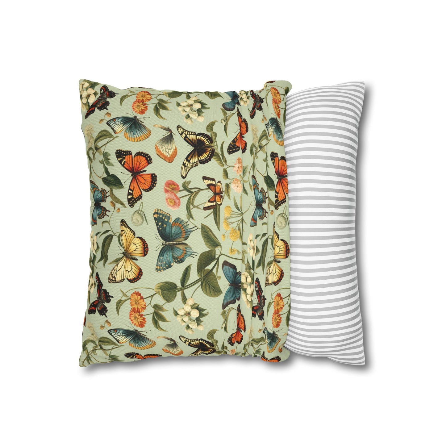 Butterfly Spun Polyester Square Pillowcase - StyleMZ