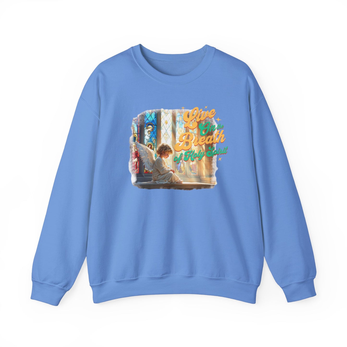 Live on the breath of the Holy Spirit Unisex Heavy Blend™ Crewneck Sweatshirt - StyleMZ