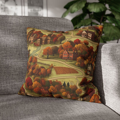 Map of Memories II Spun Polyester Square Pillowcase - StyleMZ