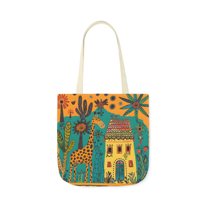 The giraffe that lives in my house Canvas Tote Bag, 5-Color Straps - StyleMZ