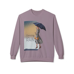 StyleMZ -  Dancing in the rain Unisex Midweight Softstyle Fleece Crewneck Sweatshirt  - StyleMZ