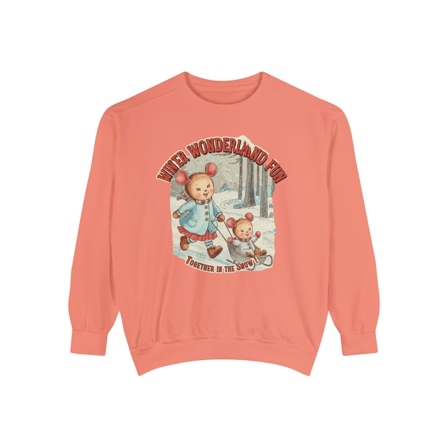 Korea -  Winter wonderland fun Unisex Garment-Dyed Sweatshirt  - StyleMZ