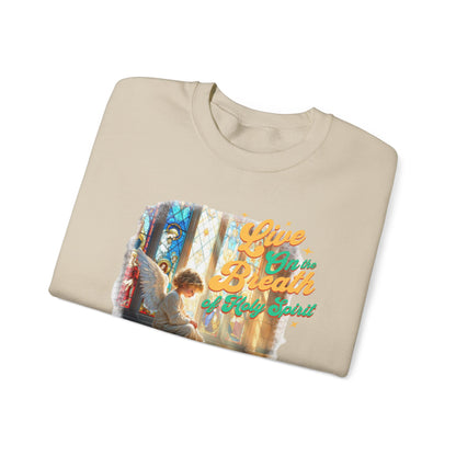 Live on the breath of the Holy Spirit Unisex Heavy Blend™ Crewneck Sweatshirt - StyleMZ