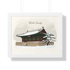 Korea -  Winter Serenity Framed Horizontal Poster  - StyleMZ