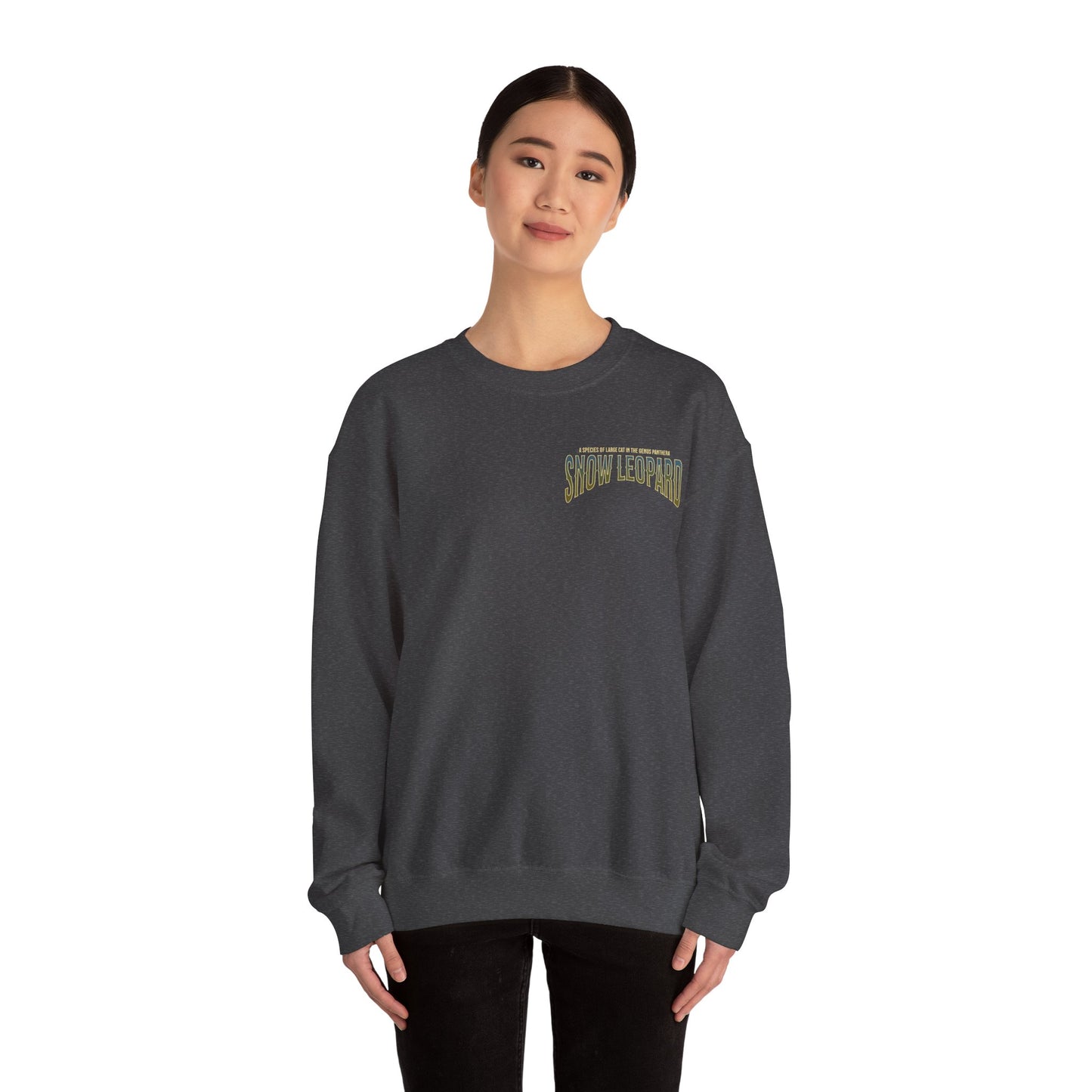 Snow leopard Unisex Heavy Blend™ Crewneck Sweatshirt - StyleMZ