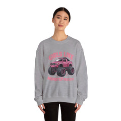 Korea -  Girls like monster trucks Unisex Heavy Blend™ Crewneck Sweatshirt  - StyleMZ