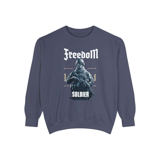 Korea -  Freedom Soldier Unisex Garment-Dyed Sweatshirt  - StyleMZ