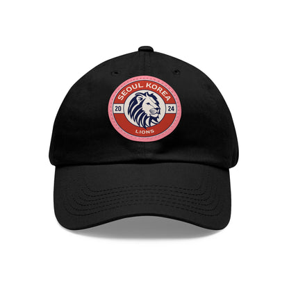 Korea -  Seoul Korea Lions Hat with Leather Patch (Round)  - StyleMZ