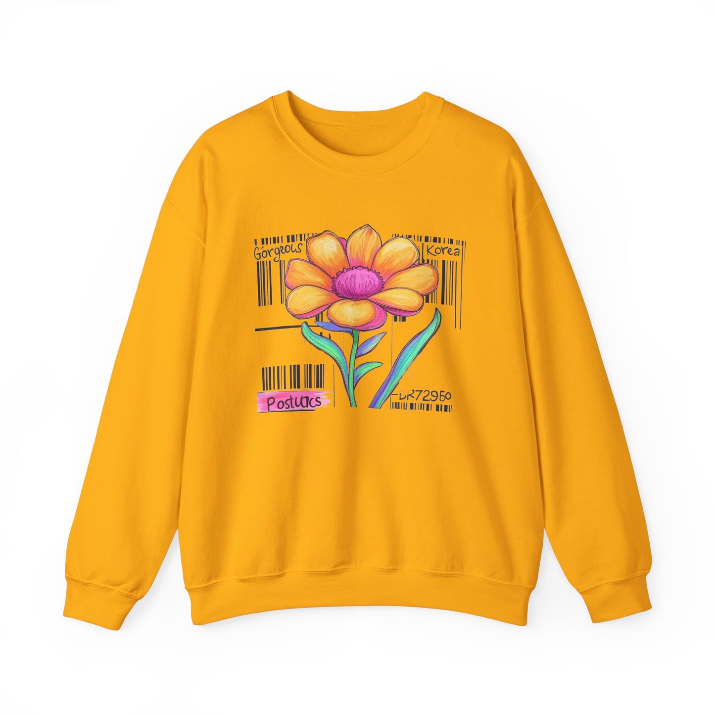 Gorgeous Flower Graphic Sweatshirt Unisex Crewneck All Seasons