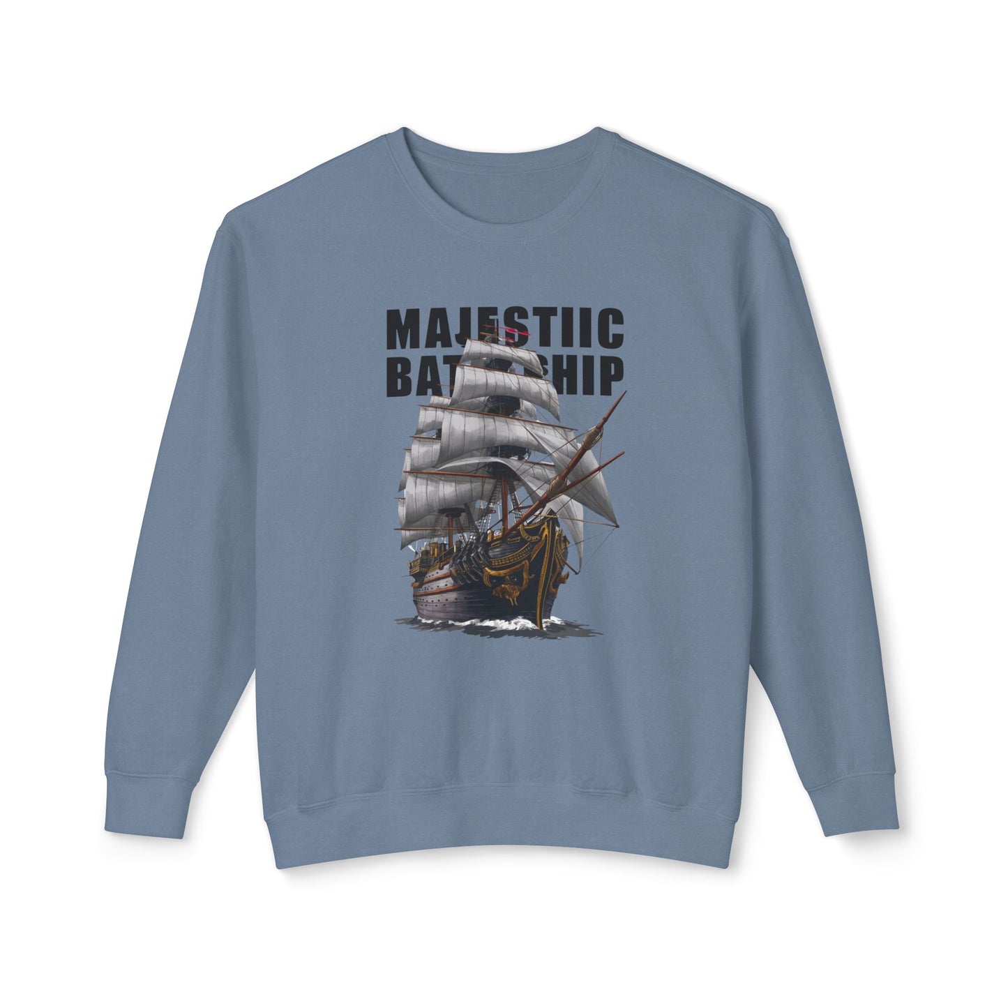 Battleship Unisex Lightweight Crewneck Sweatshirt - Korea - StyleMZ - Stylemz