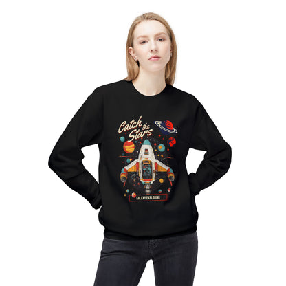 StyleMZ -  Catch the stars Unisex Midweight Softstyle Fleece Crewneck Sweatshirt  - StyleMZ