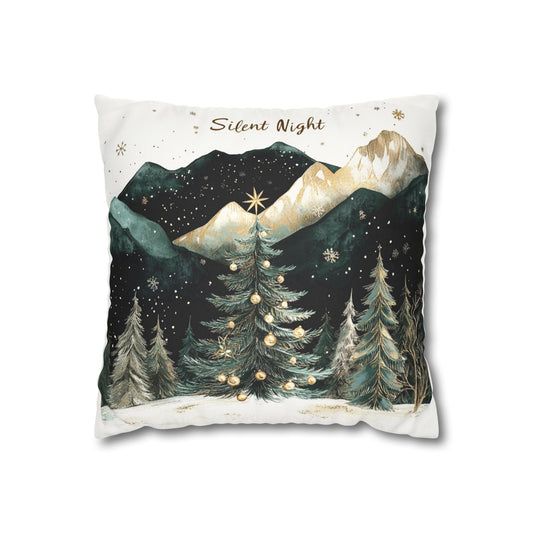 Silent night II Faux Suede Square Pillowcase - StyleMZ