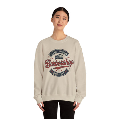 Classic American barbershop Unisex Heavy Blend™ Crewneck Sweatshirt - StyleMZ