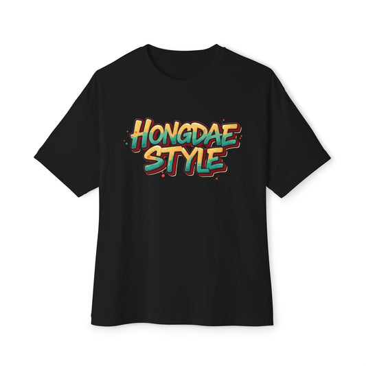 Korea -  Hongdae style Unisex Oversized Boxy Tee  - StyleMZ