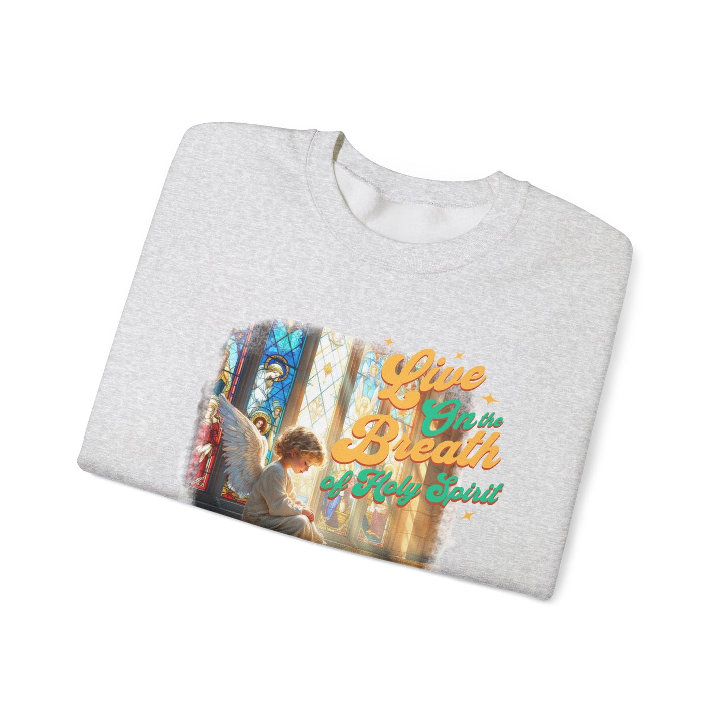 Live on the breath of the Holy Spirit Unisex Heavy Blend™ Crewneck Sweatshirt - StyleMZ