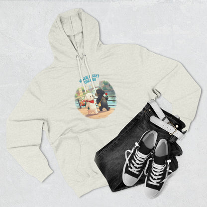 Korea -  Always together Three-Panel Fleece Hoodie  - StyleMZ