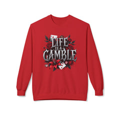 Korea -  Life is a gamble Unisex Midweight Softstyle Fleece Crewneck Sweatshirt  - StyleMZ