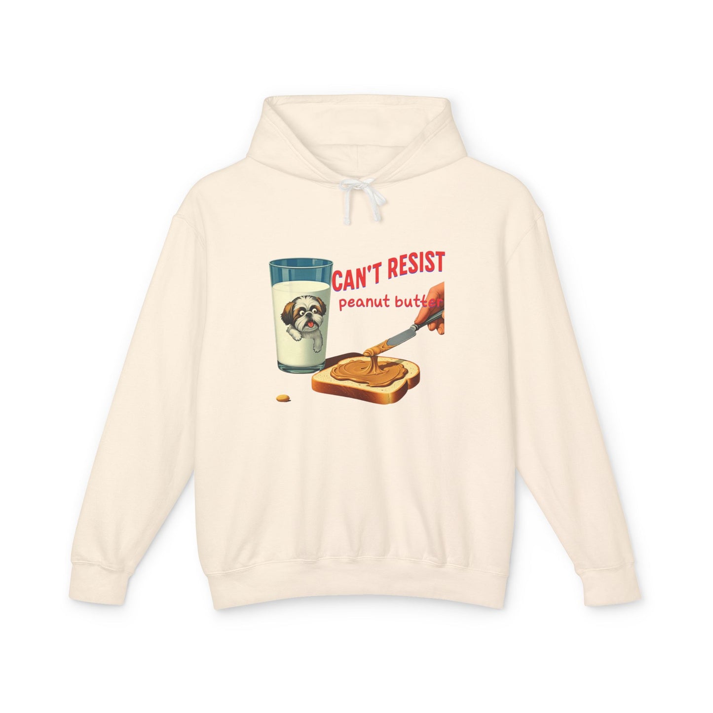 Can't resist peanut butter Unisex Lightweight Hooded Sweatshirt - Korea - StyleMZ - Stylemz