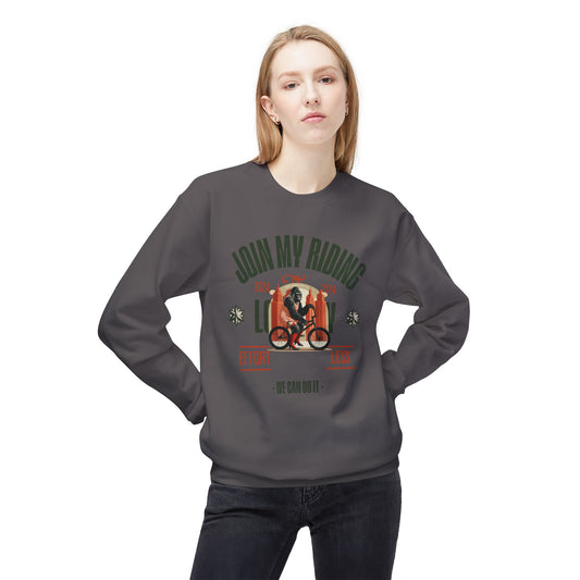 Korea -  Join My Riding? Unisex Midweight Softstyle Fleece Crewneck Sweatshirt  - StyleMZ