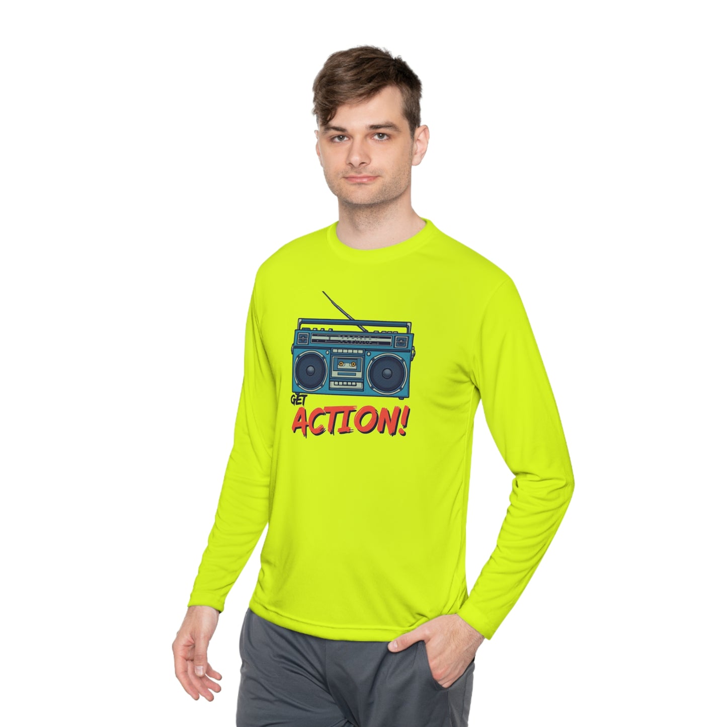 Korea -  Get action Unisex Lightweight Long Sleeve Tee  - StyleMZ