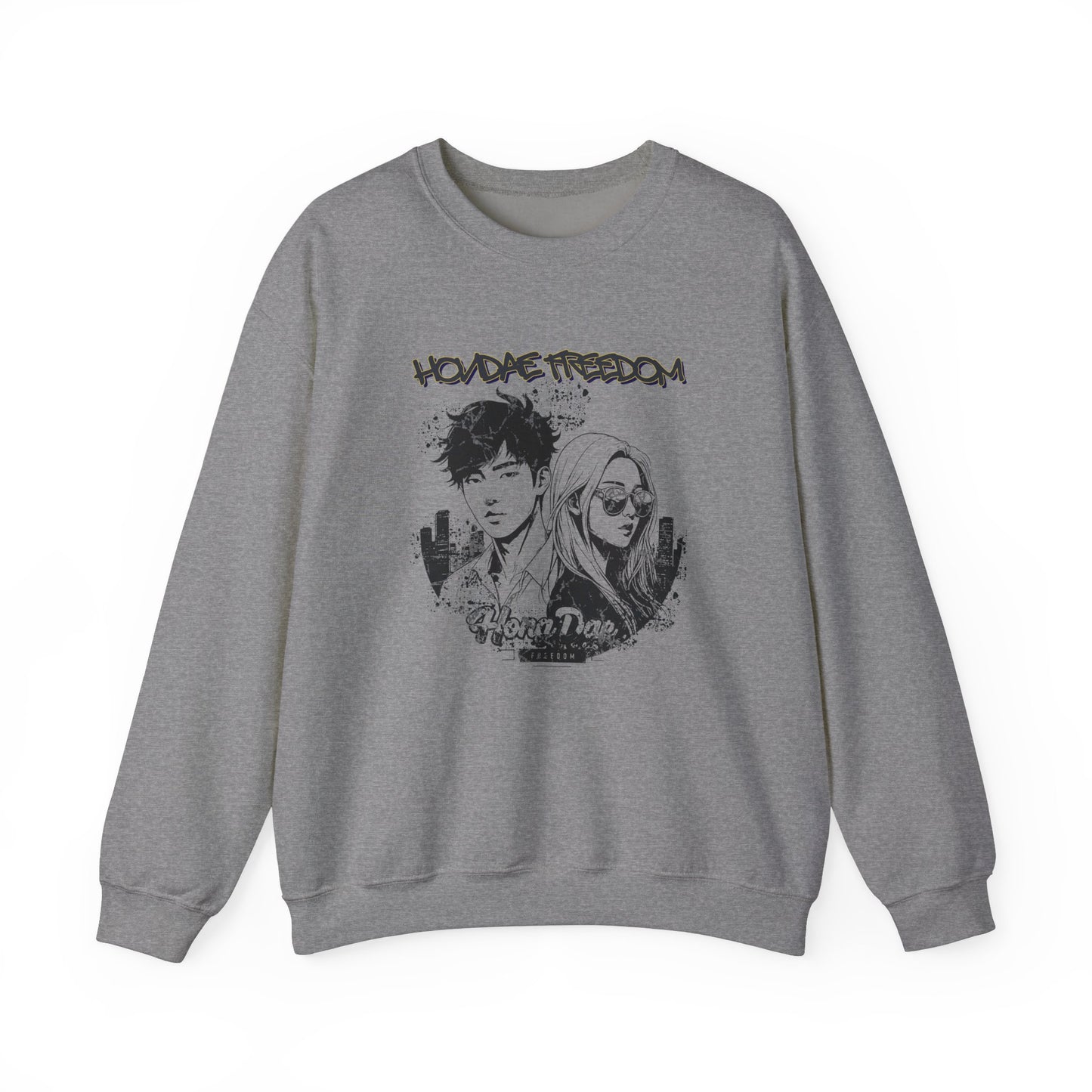 HongDae Freedom Unisex Heavy Blend™ Crewneck Sweatshirt - StyleMZ