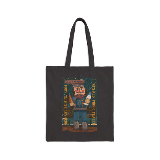 StyleMZ -  Let's eat together Cotton Canvas Tote Bag  - StyleMZ