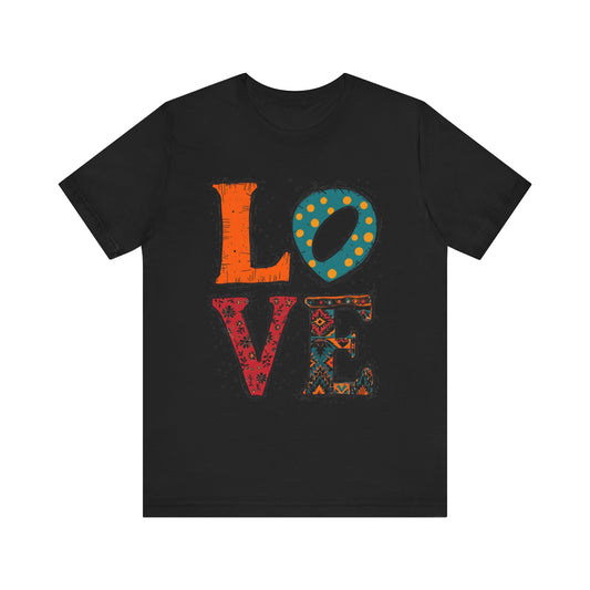 LOVE Unisex Jersey Short Sleeve Tee - Stylemz