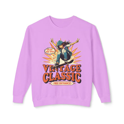 Vintage Classic Unisex Lightweight Crewneck Sweatshirt - StyleMZ