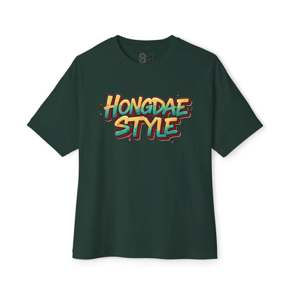 Hongdae style Unisex Oversized Boxy Tee - StyleMZ