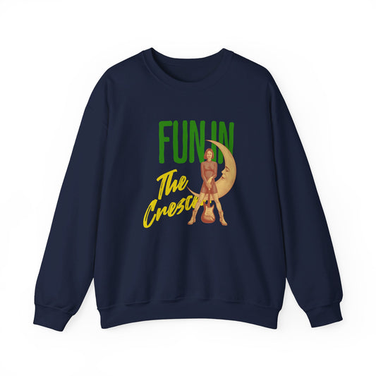 Corea - Sudadera unisex con cuello redondo y mezcla pesada Fun in the crescent - StyleMZ 