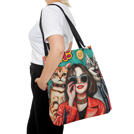 Corea - Bolso de mano Hi! Cats (AOP) - StyleMZ 