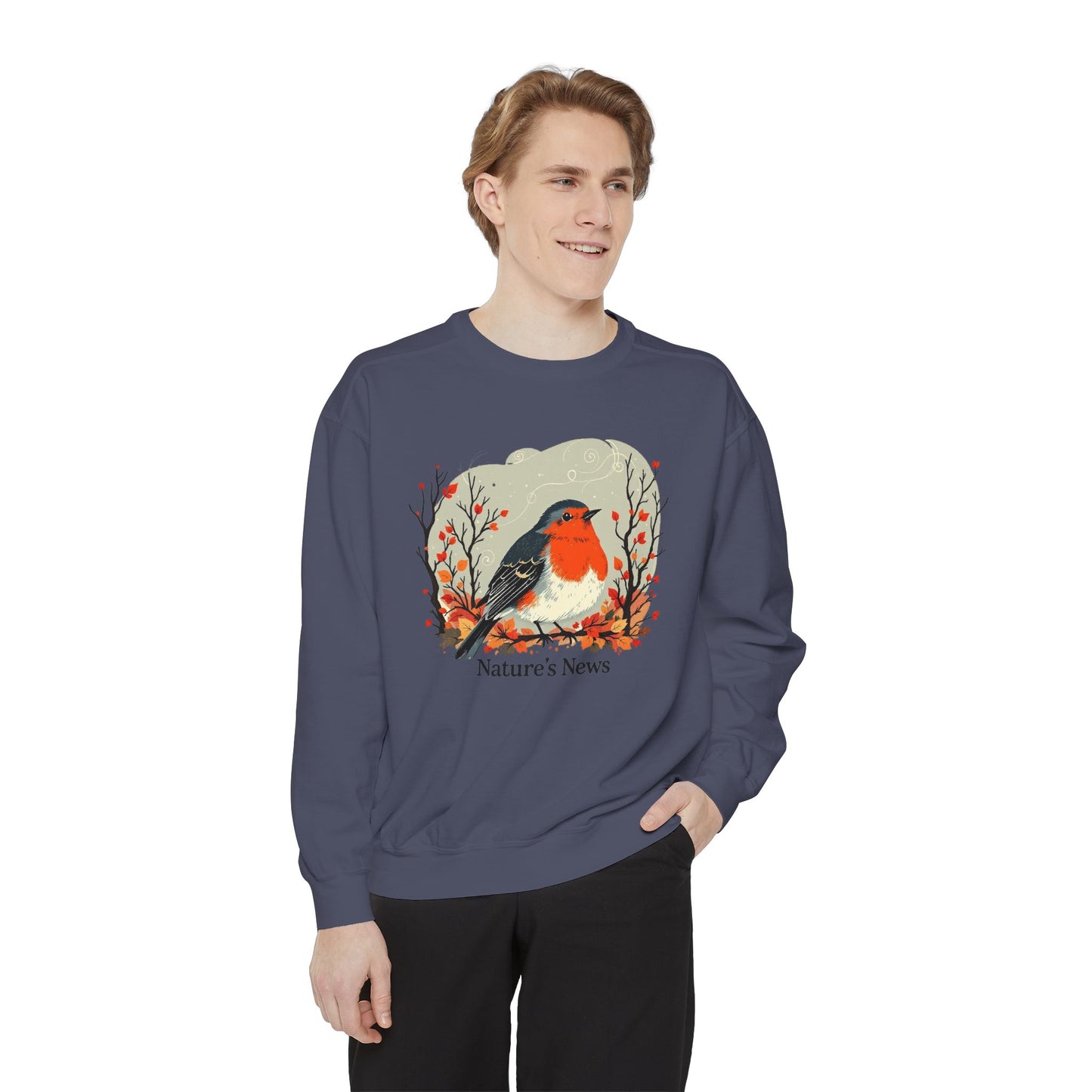 Nature’s News Unisex Garment-Dyed Sweatshirt - StyleMZ