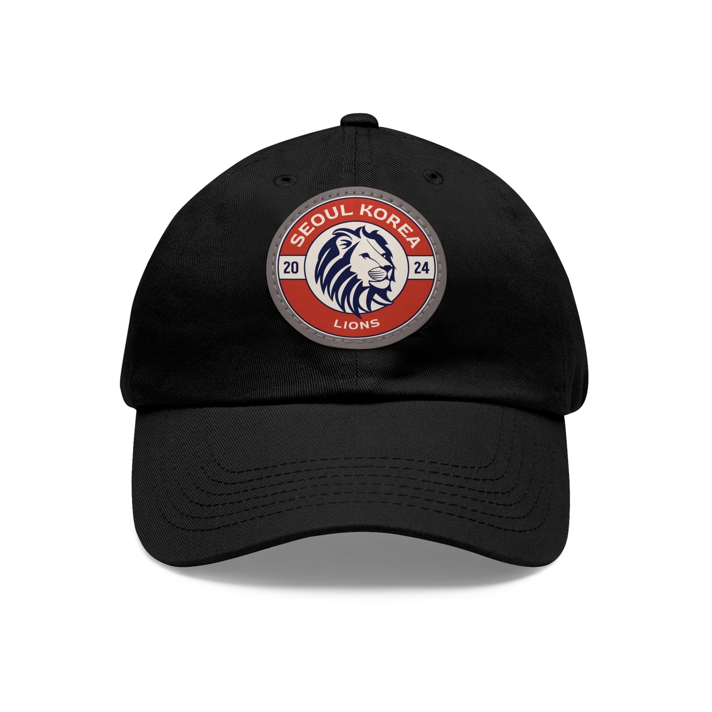 Korea -  Seoul Korea Lions Hat with Leather Patch (Round)  - StyleMZ