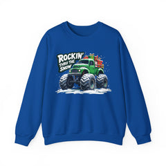 Sudadera unisex de cuello redondo Heavy Blend™ de StyleMZ - ROCKIN' THRU THE SNOW - StyleMZ 